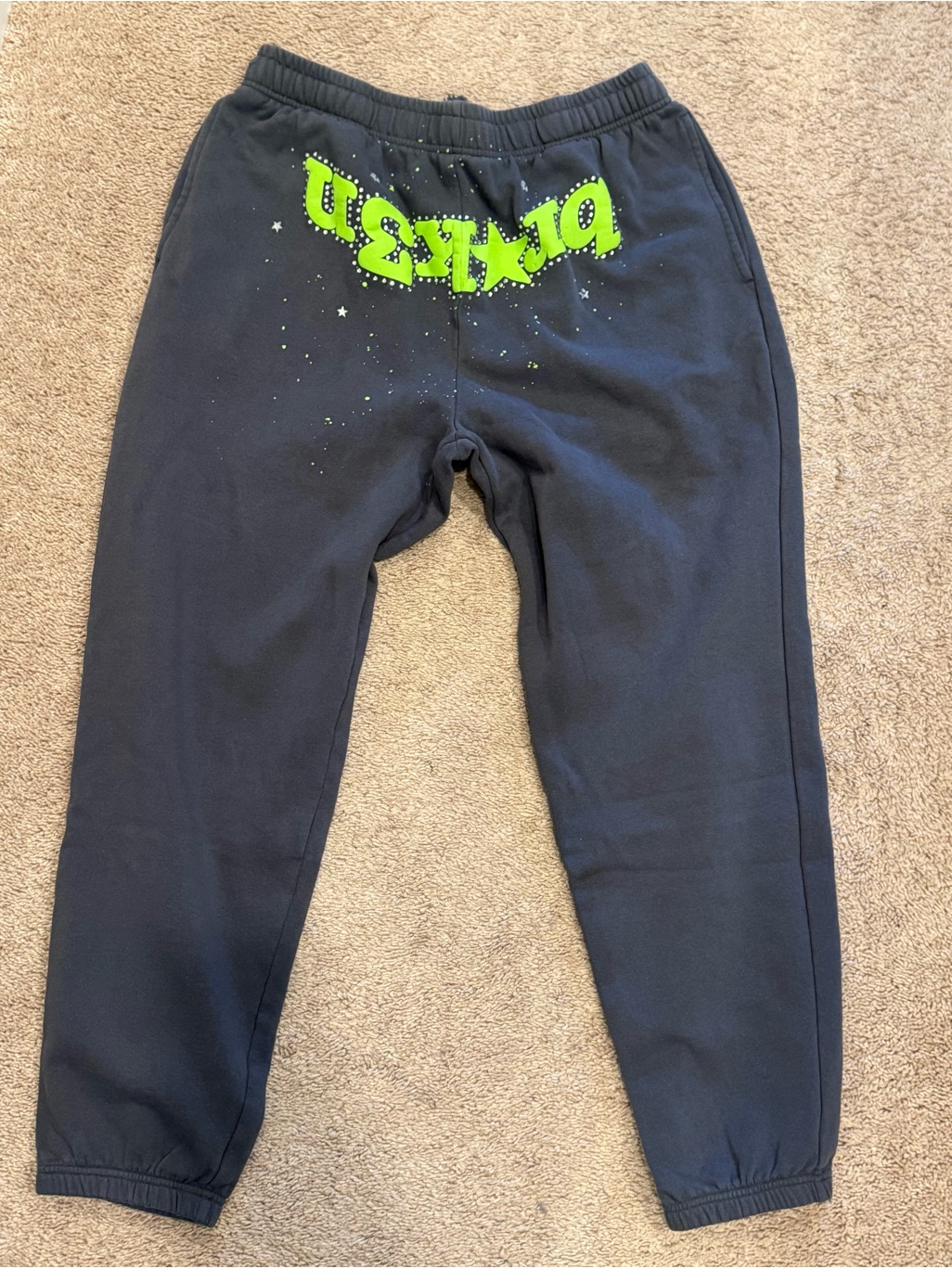 Broken Promises Beware Sweatpants With Rhinestones